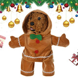 Christmas Gingerbread Pet Hoodie – Warm Cosplay Sweater for Dogs & Puppies