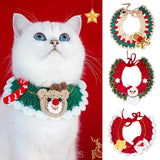 Hand Woven Cat Christmas Bib
