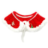 Crochet Christmas Pet Cape & Hat – Handmade Festive Outfit for Small Dogs