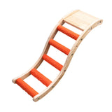 Natural Wooden Bird Perch Ladder Steps for Grinding Claws