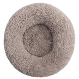 Round Plush Pet Bed – Soft Winter Sleeping Nest for Cats & Dogs