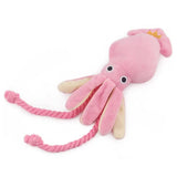 Squid Plush Rope Toy – Bite-Resistant Interactive Dog Toy