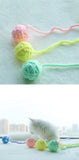 MADDEN Cat Toys Colorful Yarn Balls with Bell for Clawing