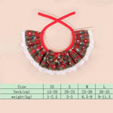 Christmas Lace Bow Pet Bib – Decorative Drool Scarf for Cats & Dogs