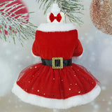 Festive Dog Dress Santa Claus Costume