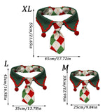 Christmas Pet Tie Collar – Festive Bow Bib for Cats & Small Dogs, Cute Holiday Party Accessory