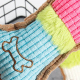 Plush Dog Bone Toy – Squeaky Chew Toy