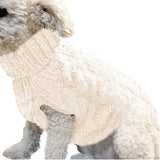 Autumn Winter Dog Sweater – Solid Knit Warm Outfit for Small Pets