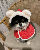 Christmas Pet Cloak with Hoodie