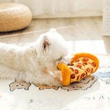 Pizza Plush Dog Toy – Squeaky Interactive Chew for Puppies
