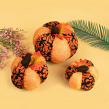 3PCS Corduroy Pumpkin Pet Decor – Soft Autumn Cage Ornament