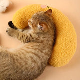 Ultra Soft Cat Pillow – Fluffy Half Donut Calming Bed