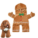 Christmas Gingerbread Pet Hoodie – Warm Cosplay Sweater for Dogs & Puppies