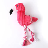 Flamingo Plush Dog Toy – Squeaky Interactive Chew for Puppies