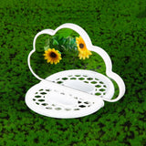 Clouds Shape Bird Mirror With Perch Save Space Sturdy Bird Mirror Toy with Feeding Box Parrots Feeders Boredom Relief