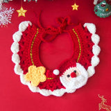 Christmas Decorative Knitted Bib for Small Pets