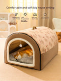 Winter Dog House Bed – Removable Washable Warm Nest for Large Dogs