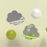 Clouds Shape Bird Mirror With Perch Save Space Sturdy Bird Mirror Toy with Feeding Box Parrots Feeders Boredom Relief