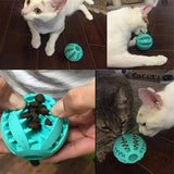 Interactive Chew & Treat Ball – Rubber & Silicone Pet Toy