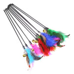 Cat Feather Wand Toys with Bells – 5pcs