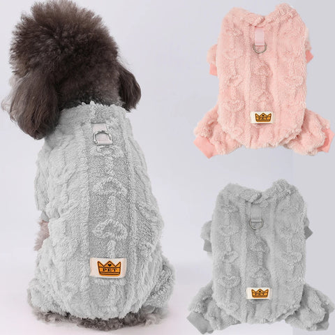 Winter Fleece Warm Dog Jumpsuit Winter