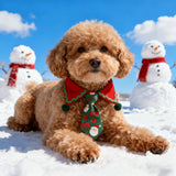 Christmas Pet Tie Collar – Festive Bow Bib for Cats & Small Dogs, Cute Holiday Party Accessory