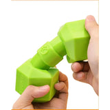 TPR Dumbbell Dog Toy – Squeaky Chew for Teeth Cleaning