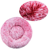 Round Plush Pet Bed – Soft Winter Sleeping Nest for Cats & Dogs