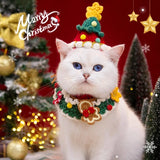 Christmas Decorative Knitted Bib for Small Pets