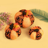 3PCS Corduroy Pumpkin Pet Decor – Soft Autumn Cage Ornament