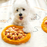 Pizza Plush Dog Toy – Squeaky Interactive Chew for Puppies