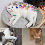 100PCS Cat Spring Toy Balls – Colorful EVA Chew and Scratch Set