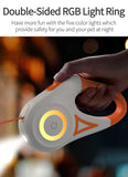 Retractable Dog Leash with LED Light – 5m