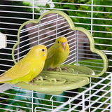 Clouds Shape Bird Mirror With Perch Save Space Sturdy Bird Mirror Toy with Feeding Box Parrots Feeders Boredom Relief