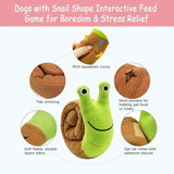 Squeaky Snail Dog Toy – Interactive Plush Puzzle Feeder