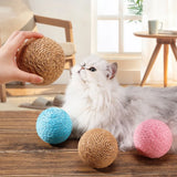 Interactive Sisal Cat Scratching Ball – 10CM Sounding Toy for Kittens | Teeth Cleaning, Anti-Bite & Fun Play