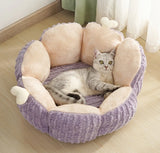 Plush Flower Cat Bed