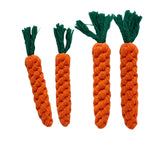 Carrot Rope Dog Chew Toy – Durable Cotton, Safe for Puppies, Teeth Cleaning & Bite-Resistant