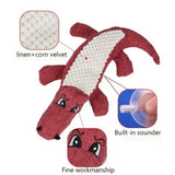 Cartoon Alligator Plush Chew Toy – Interactive Dog Sound & Teeth Trainer