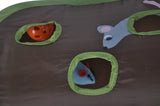 Folding Nine-Hole Cat Tunnel Toy – Plush Mouse and Bell