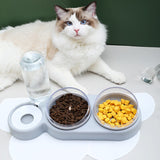 HOOPET New Pet Dogs Cats Double Bowls