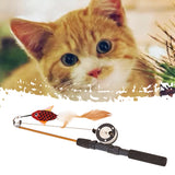 Retractable Cat Toy Fish Type Telescopic Feathers