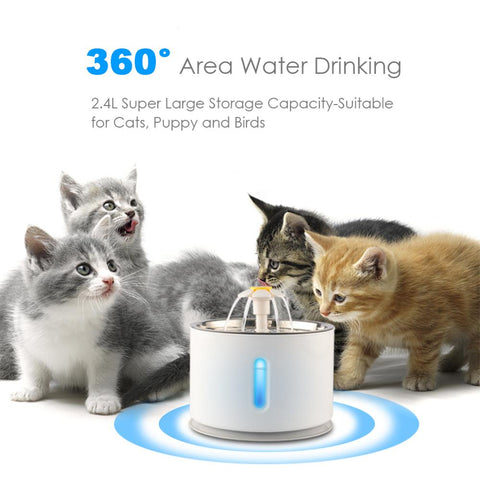 2.4L Automatic Pet Cat Water Fountain Dispenser