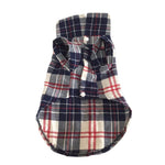 Dog Shirts British Style Plaid Pet Dog Clothes for Small Dogs Cotton Puppy Cat Clothing French Bulldog Vest Chihuahua