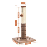 H228-274cm Pet Cat Tree Scratcher Post Adjustable