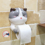 Cute Cat Toilet Paper Holder for Roll Cards