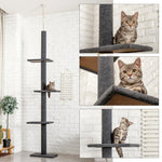 H228-274cm Pet Cat Tree Scratcher Post Adjustable