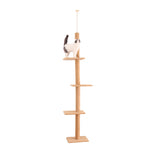 H228-274cm Pet Cat Tree Scratcher Post Adjustable