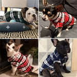 Dog Shirts British Style Plaid Pet Dog Clothes for Small Dogs Cotton Puppy Cat Clothing French Bulldog Vest Chihuahua