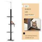 H228-274cm Pet Cat Tree Scratcher Post Adjustable